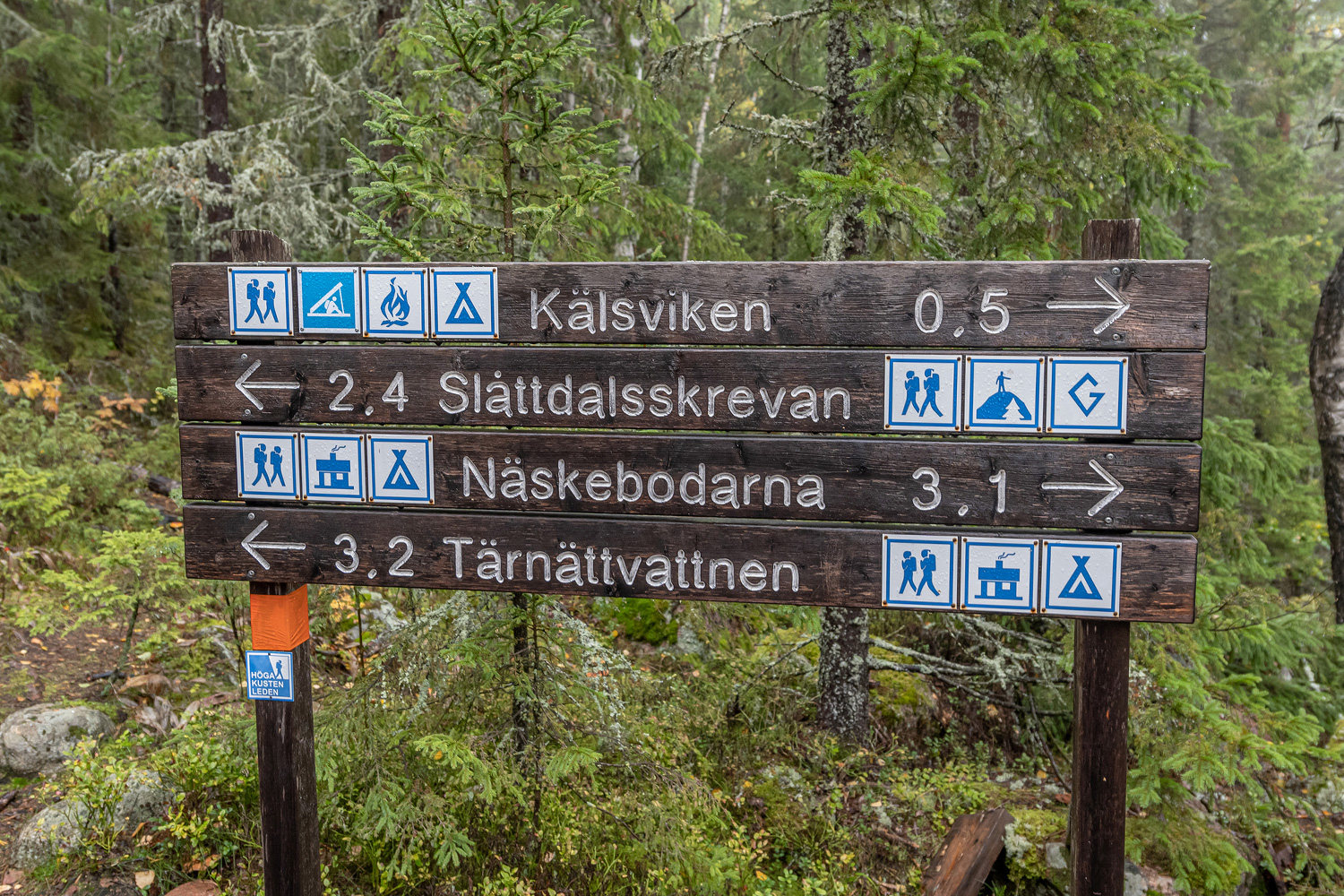 Bra skylar på vandringsled